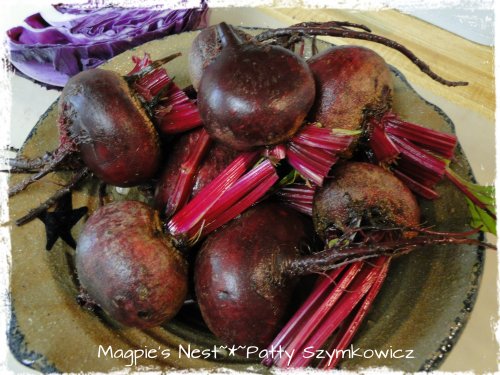 beets ready to be trimmed and cut