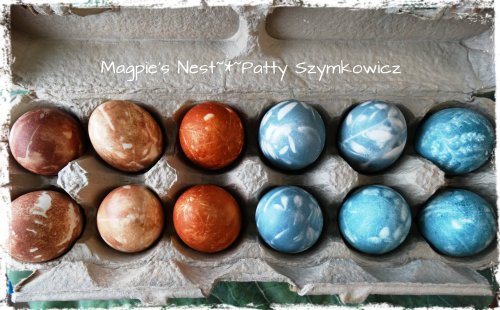 Colored petrified eggs  from 2000