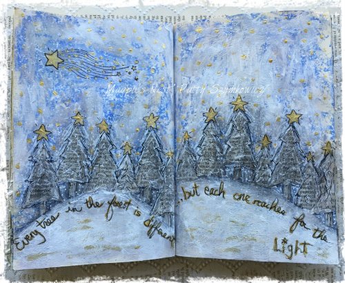Every tree in the forest art journal pages
