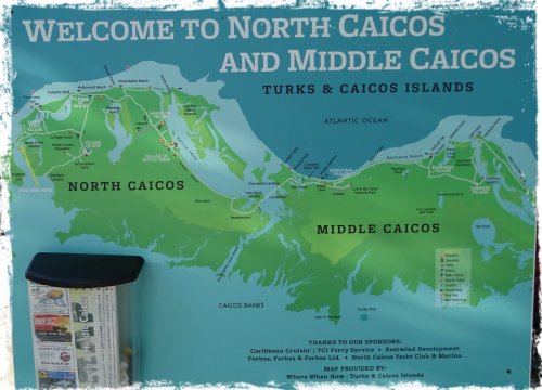 Middle and North Caicos map