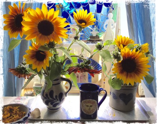 Magpie's Nest Patty Szymkowicz Living Room Sunflowers