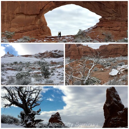 Magpie's Nest Patty Szymkowicz Snow in Arches Nat'l Park Moab