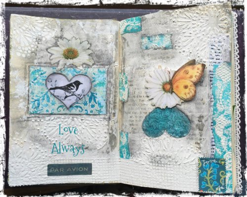 Magpie's Nest Patty Szymkowicz Love Always journal pages